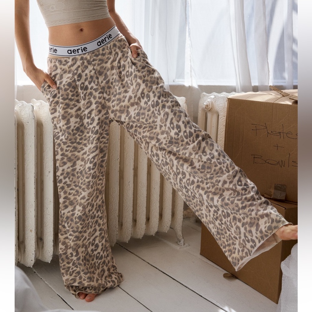 Aerie Street Trouser Pants- Cheetah